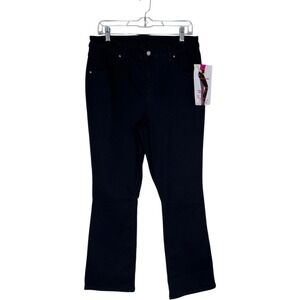 Women with Control Contour Curves Jeans Women 14 Black New Stretch A702769